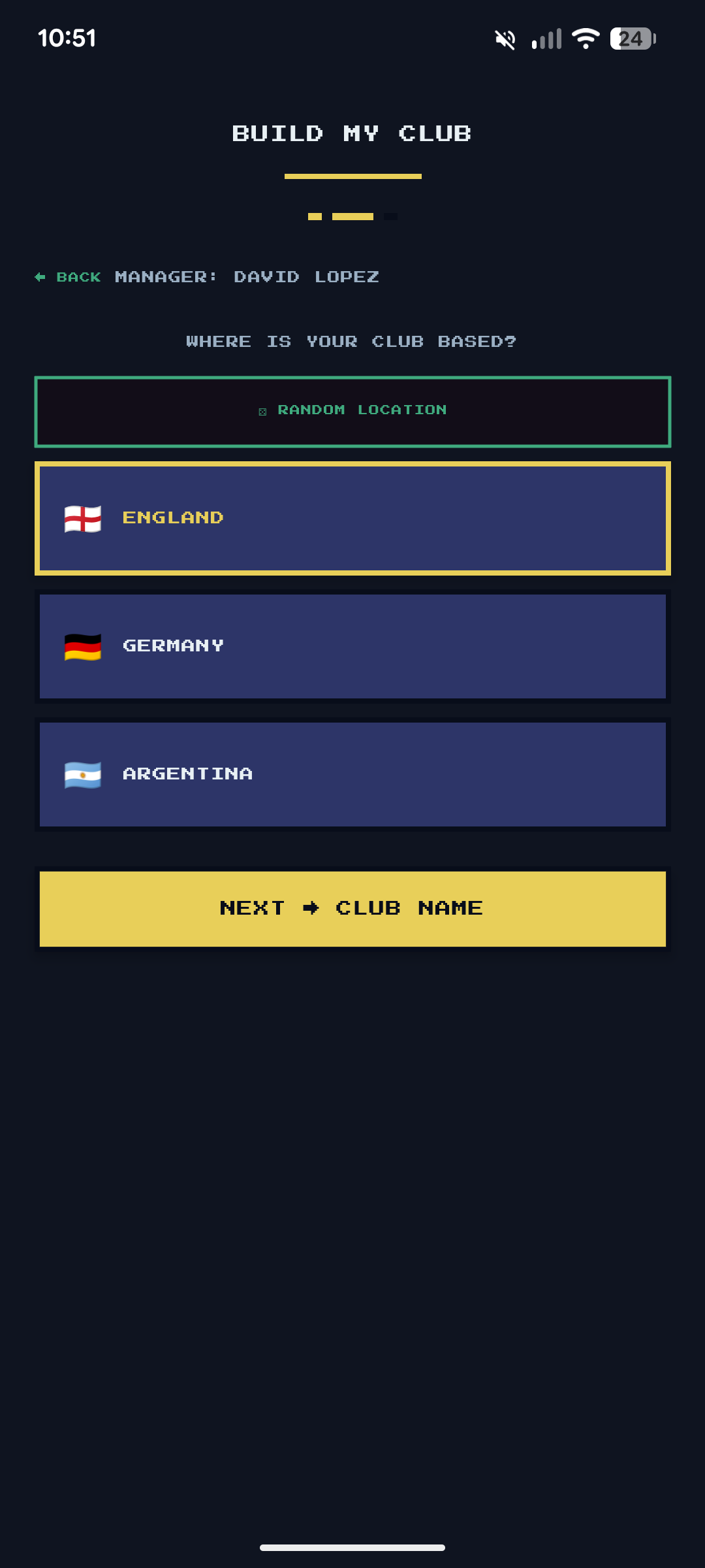 Build My Club — financial decisions, transfer market, and club narrative